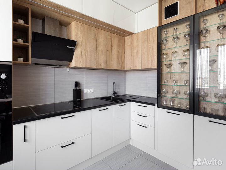 Кухня в мо Угловая под потолок