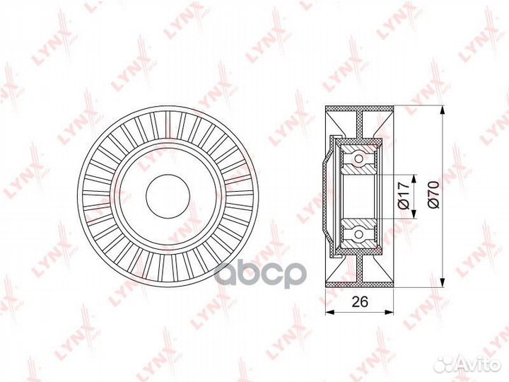 Ролик натяжного механизма / приводной toyota Av