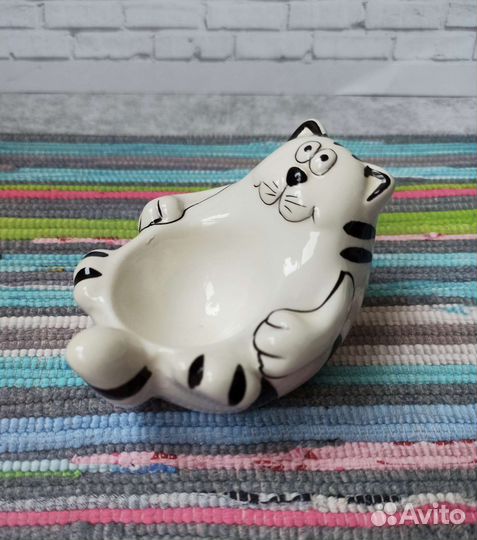 Набор чашка с блюдцем керамика Котики