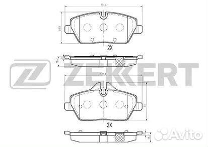 Тормозные колодки передние BMW E87, Mini R55