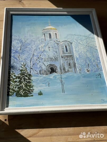 Картина маслом собор