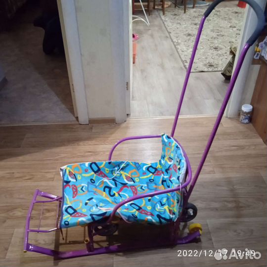 Санки с большими колесами