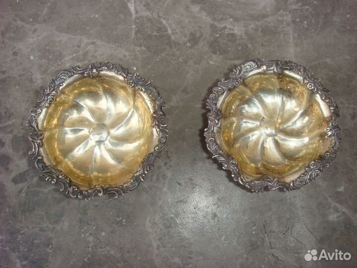 Икорницы серебро 84 Россия 1843 года