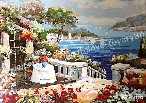 Картина по номерам «Веранда у моря» 40*50