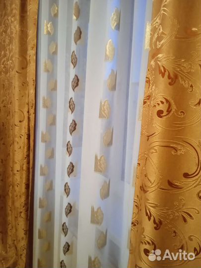 Комплект шторы и тюль бу