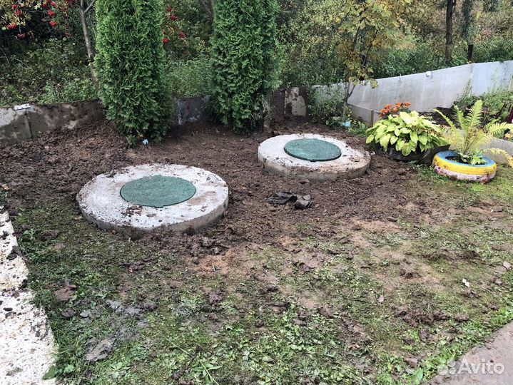 Септик канализация сливная из жби колец