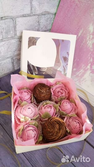 Зефирные цветы на День рождения, в подарок