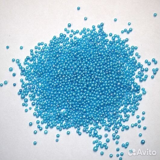 Бисер/Жемчуг для ванны аквамарин, 1 кг