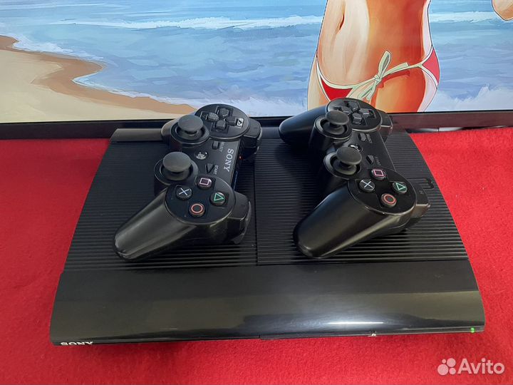 Sony PS3 500 gb Прошитая 40 игр 2 геймпада