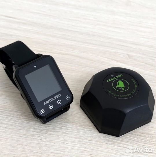 Кнопка вызова официанта модель Бургер и часы Элит