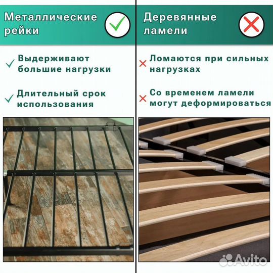 Кровать металлическая 140х200