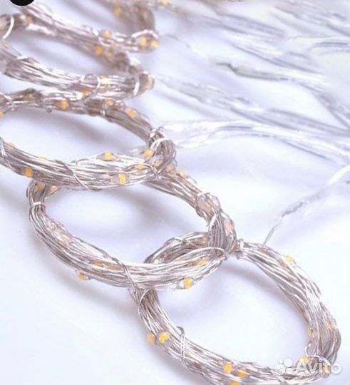 Гирлянда штора роса