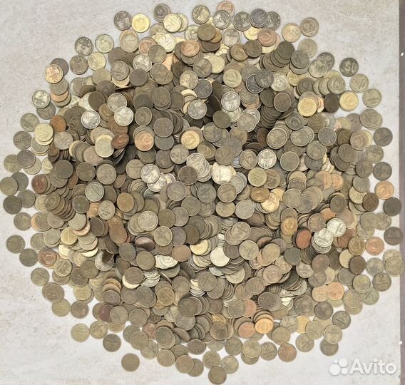 Монеты СССР 2 Копейки 1961-1991гг. 5кг 2500 штук