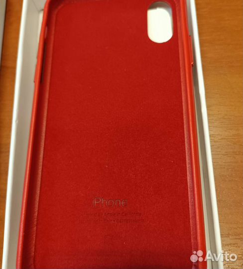 Чехол на iPhone Xs и Xs Max leather case