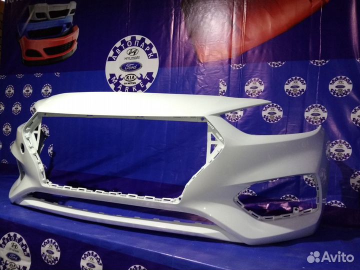 Бампер передний Hyundai Solaris 2(17) новый Белый