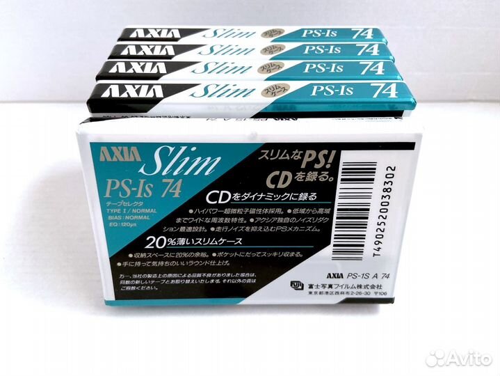 Аудиокассета кассета Axia (Fuji) PS-Is 74 - 1990 г