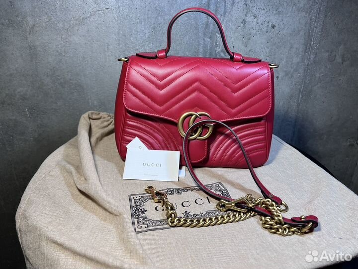 Сумка Gucci GG Marmont Red Leather