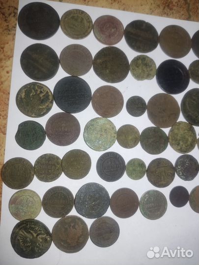 Монеты царские на чистку, опыты, медь