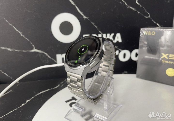 Смарт Часы Круглые + металлический ремешок