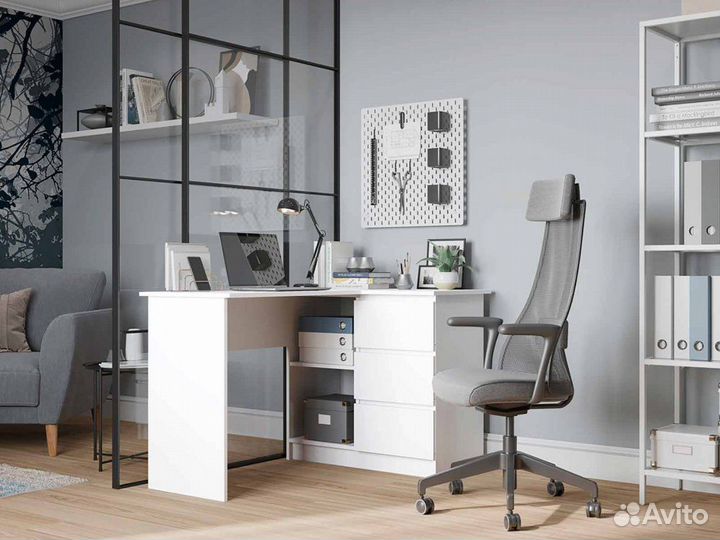 Стол письменный компьютерный Мори мс-16 белый