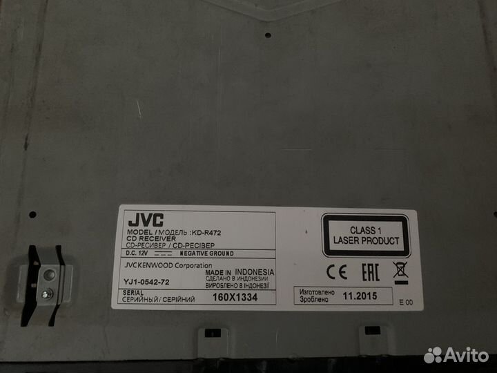 Магнитофон JVC kd-r472 с bluetooth