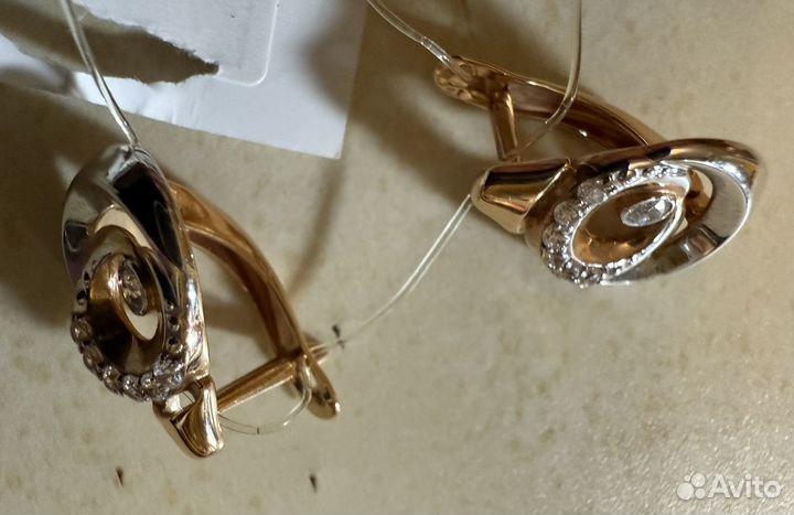 Серьги золотые 585