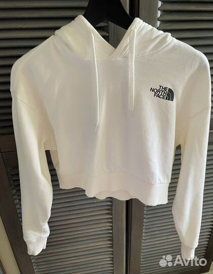 THE north face худи, кроп длина