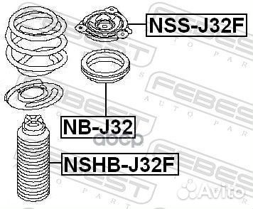 Опора переднего амортизатора LR nissan Teana