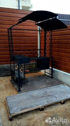 Мангал с печью