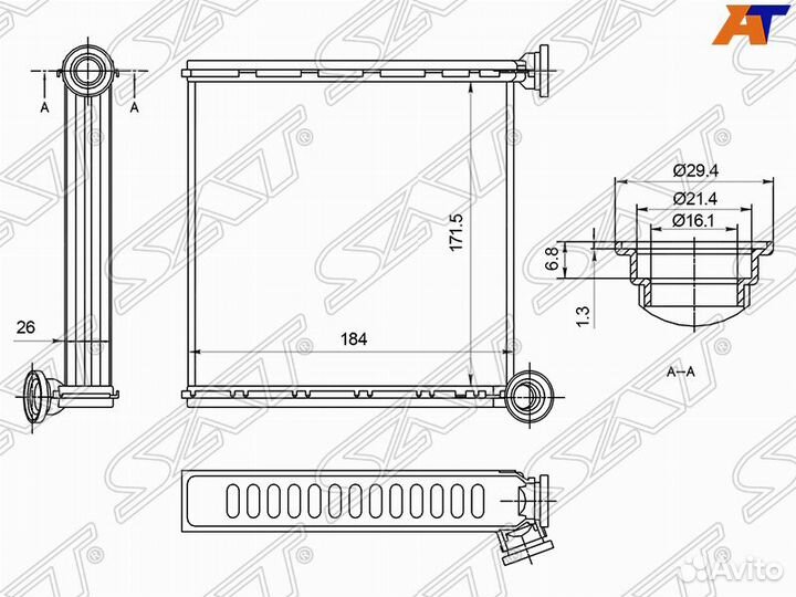 Радиатор отопителя для Volkswagen Passat B8 2014-2021 470463