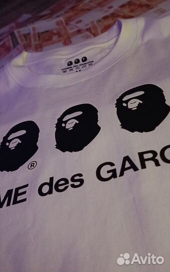 Футболка bape comme Des Garcons