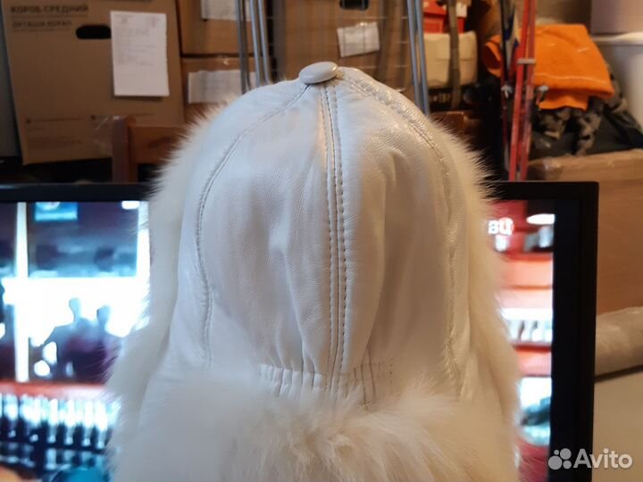 Шапка ушанка женская натуральный мех