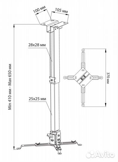Новый кронштейн для проектора Cactus