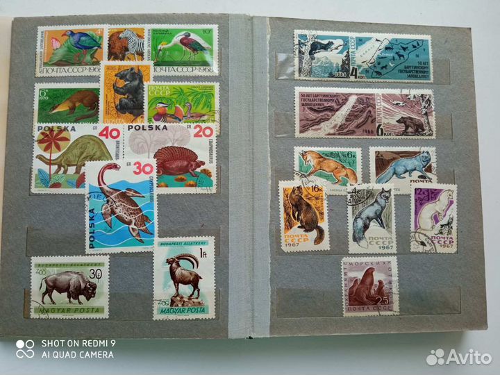 Альбом с марками: флора и фауна 1960-1980 гг