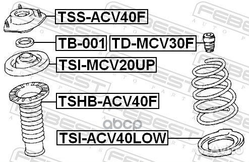 Проставка пружины нижняя (toyota camry ACV3#/MC