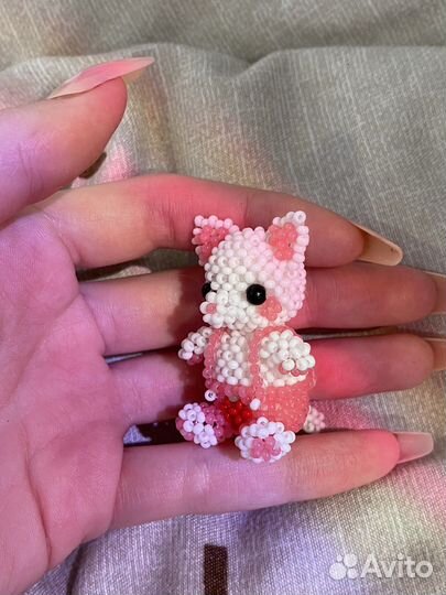 Амигуруми из бисера кот