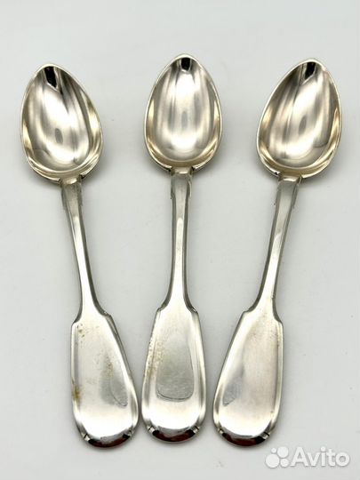 Ложки чайные 3 шт. Серебро 84 проба С. П. бургъ