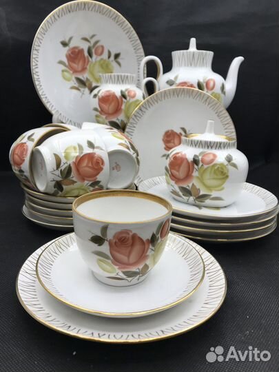 Сервиз чайный лфз букет чайных роз