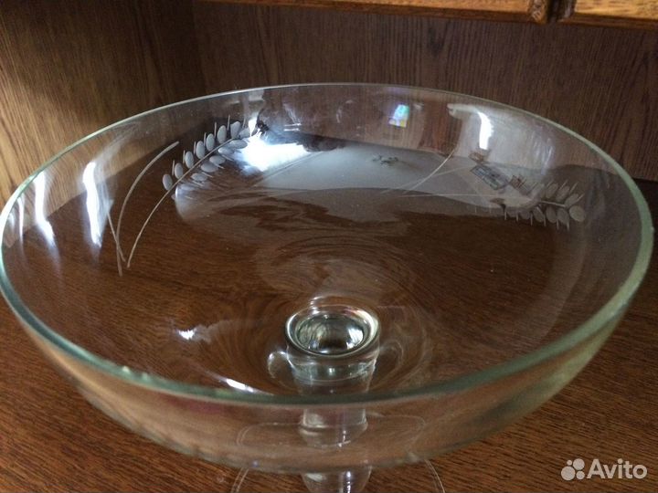 Ваза Фруктовница Стекло Винтаж