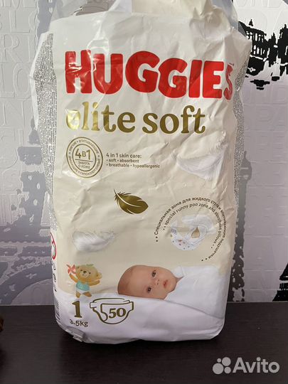 Подгузники huggies elite soft