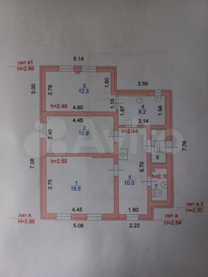 Дом 92,8 м² на участке 7 сот.