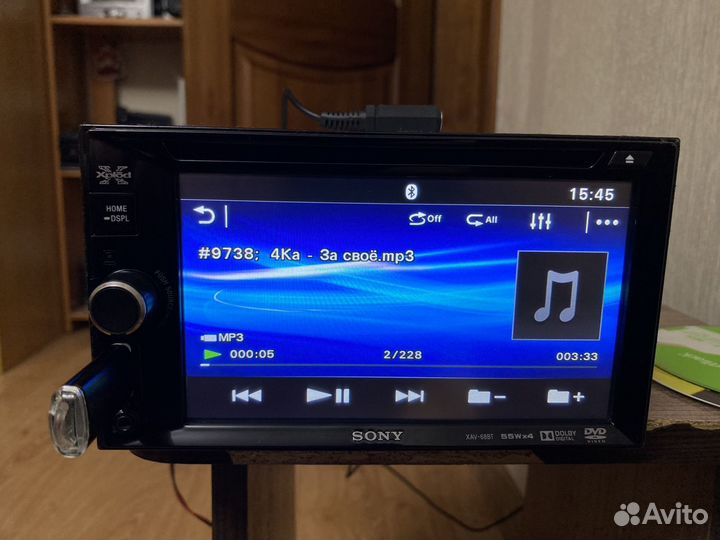 Магнитола 2DIN Sony XAV-68BT Bluetooth