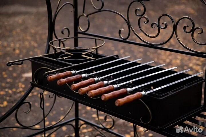 Мангал с печью под казан