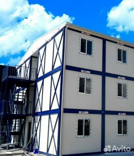Модульное здание для строительного персонала (блоч