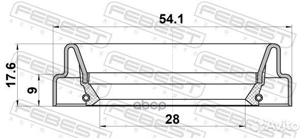 Сальник полуоси 28X54.1X9X17.6Jeep Grand Cherokee