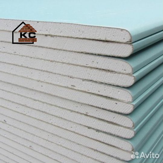 Лист гипсокартона влагостойкий 12,5