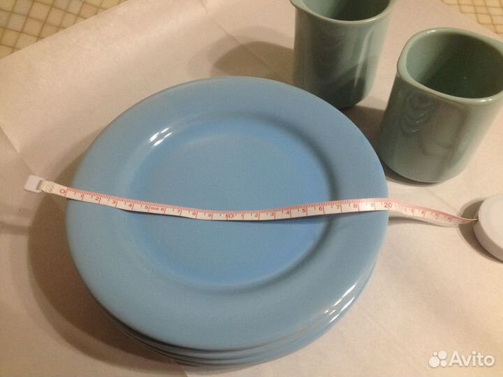 Тарелки керамические + стаканы
