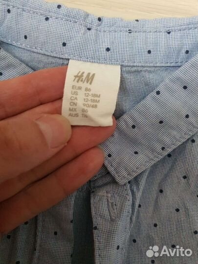 Рубашка hm на мальчика 86