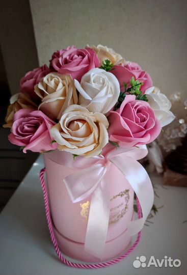 Букет из мыльных роз.подарок.цветы маме.день рожде