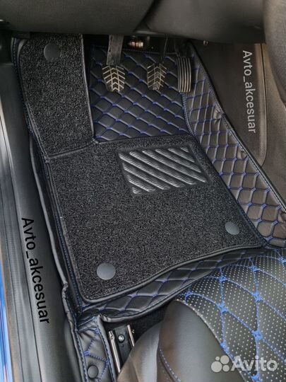 3д Коврики Лада Веста - Ларгус - Гранта с синей